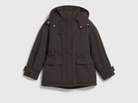 Куртка-парка с капюшоном, Коричневый