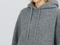 Худи с фактурными косами, Серый
