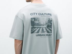 Футболка с фотопринтом, Серый