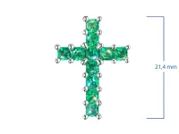 Подвеска из белого золота с изумрудами э4778пд06174800