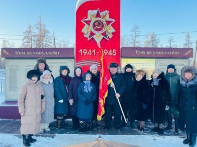 Эстафета «Знамя Победы» проходит в Намском районе Якутии