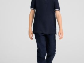 Сорочка трикотажная с воротником поло для мальчиков