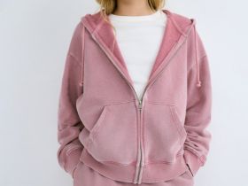 Толстовка на молнии для девочек, Розовый