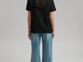 Футболка прямого кроя из джерси