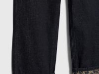 Прямые джинсы с принтом для девочек, Серый