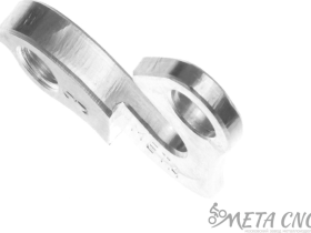 Держатель заднего переключателя "петух" Meta №3 фрезерованный (серебристый)