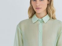 Рубашка из лиоцелла, Зеленый
