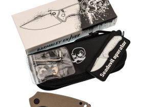 Нож Barmaley Knives Seadevil, сталь D2, рукоять G10/сталь, песочный