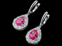 Серьги из белого золота с топазами э4771сг06210422