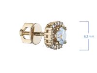 Пусеты из желтого золота э0312пс05210902