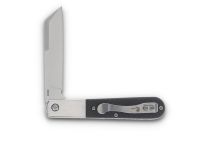 Складной нож Queen Cutlery Large Sheepsfoot Barlow, сталь M390, рукоять карбон, черный