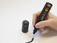 Маркер UNI "POSCA" PC-7M, 4,5-5,5 мм, наконечник пулевидный, цвет голубой