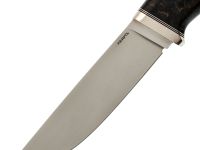 Нож Клык, сталь M398, рукоять карельская береза, темная