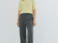 Трикотажные прямые брюки, Серый