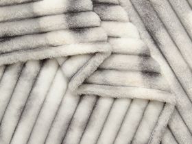 Плед Soft strip, серо-белый