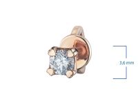 Пусеты из красного золота с бриллиантами э0201пс02160100