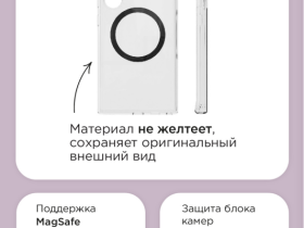 Клип-кейс VLP Puro Case MagSafe для Samsung Galaxy S24+ прозрачный