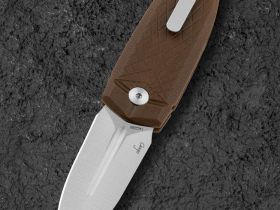 Складной нож Bestech Knives Ququ, сталь 14C28N, рукоять G10, коричневый