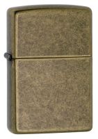 Зажигалка ZIPPO Antique Brass, латунь, золотистый, матовая, 36х56х12 мм