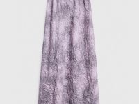 Атласная юбка из жатой ткани, Розовый