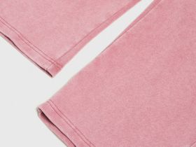 Трикотажные брюки с эффектом стирки для девочек, Розовый