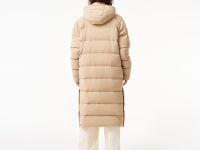 Женский длинный пуховик Lacoste с высоким воротом