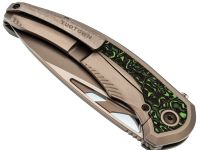Складной нож TUOTOWN Whale, сталь M390, рукоять титан, Jungle Wear карбон