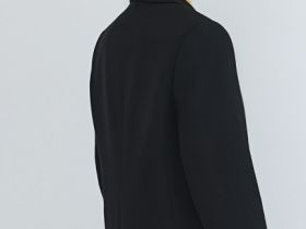 Однобортный жакет, Черный