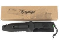 Нож Ganzo G8012V2-BK c паракордом, сталь 8CR13, рукоять пластик