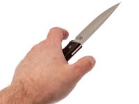 Туристический нож Град Горький Оса, сталь Elmax, рукоять карбон, черно-красный