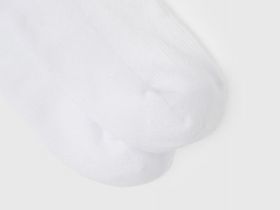 Носки в рубчик с сердечком, Белый