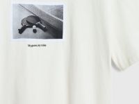 Футболка из хлопка с фотопринтом, Белый