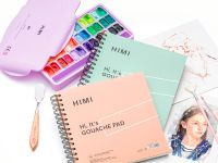 Скетчбук для гуаши HIMI 21,6x21,6 см 50 л 160 гр