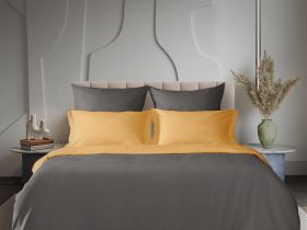 Постельное белье Volcanic gray & Summer yellow