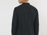 Классическая рубашка с воротником мао, Черный