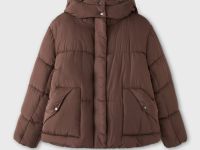 Коричневая утеплённая куртка оверсайз Глория Джинс