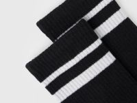 Высокие носки в рубчик, Черный