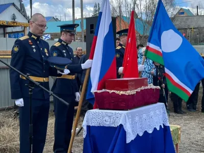 В Хангаласском районе Якутии перезахоронили останки солдата Ильи Алексеева