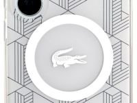 Чехол Lacoste Silver Croc MagSafe для Galaxy S25 Ultra бежевый