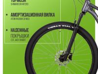 Горный велосипед Atom Bion Seven 20, год 2024, цвет Серый, ростовка 15