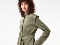 Женское платье Lacoste свободного кроя с поясом и длинным рукавом