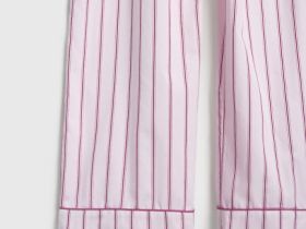 Брюки пижамные из хлопка в полоску, Розовый