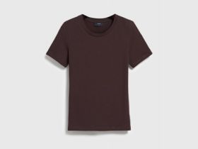 Базовая футболка из хлопка, Коричневый