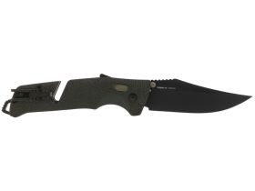 Полуавтоматический складной нож SOG Trident AT Olive Drab, сталь D2, рукоять GRN