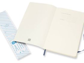 Записная книжка нелинованная Moleskine "Classic Sof" Large, 130х210 мм 192 стр, обложка синий сапфир