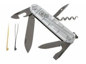 Нож перочинный Victorinox Spartan SilverTech, сталь X55CrMo14, рукоять Cellidor®, серый, 12 функций, 91мм