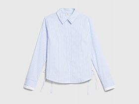 Рубашка с утяжкой по бокам для девочек, Белый