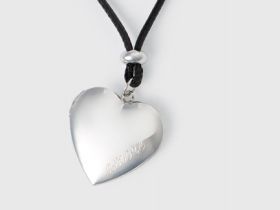 Ожерелье с кулоном в виде сердца, Серебряный
