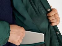 Пуховое полупальто с воротником-стойкой