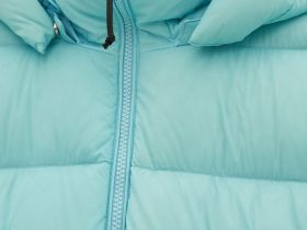 Пуховое пальто с воротником-стойкой